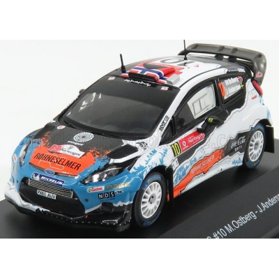 MINIPARTES FORD ENGLAND FIESTA RS WRC N 10 RALLY PORTUGAL 2012 M.OSTBERG - J.ANDERSSON - MATT BLACK WHITE LIGHT BLUE ORANGE 1/43
