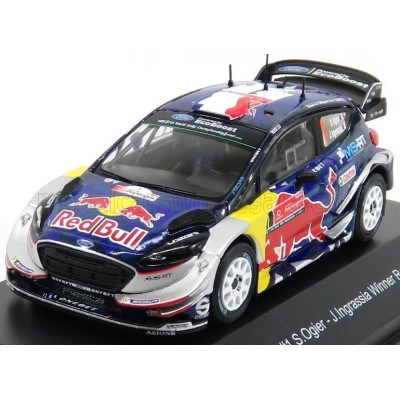 MINIPARTES FORD ENGLAND FIESTA WRC RED BULL N 1 WINNER RALLY PORTUGAL 2017 S.OGIER - J.INGRASSIA - BLUE RED YELLOW 1/43