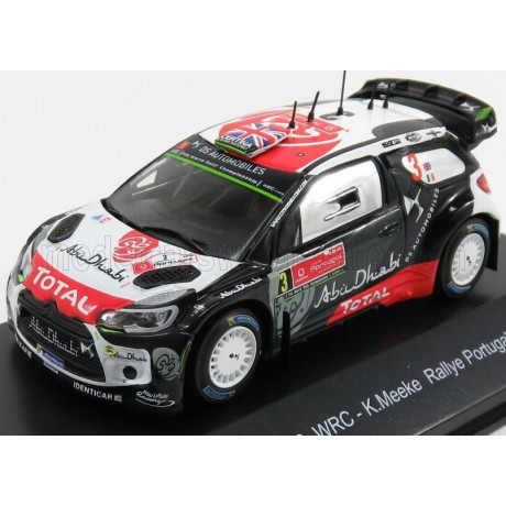 MINIPARTES CITROEN DS3 WRC ABU DHABI N 3 RALLY OF PORTUGAL 2015 K.MEEKE - P.NAGLE - WHITE BLACK RED 1/43