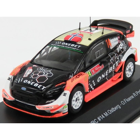 MINIPARTES FORD ENGLAND FIESTA WRC N 14 RALLY PORTUGAL 2017 M.OSTBERG - O.FLOENE - BLACK ORANGE GOLD 1/43