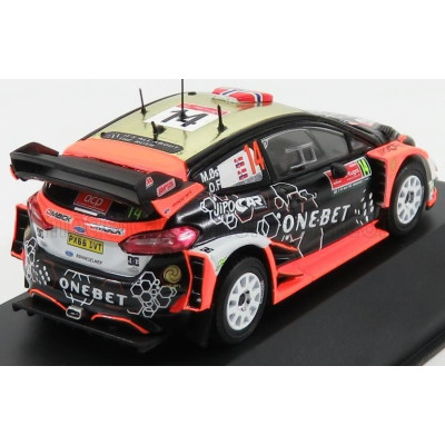 MINIPARTES FORD ENGLAND FIESTA WRC N 14 RALLY PORTUGAL 2017 M.OSTBERG - O.FLOENE - BLACK ORANGE GOLD 1/43