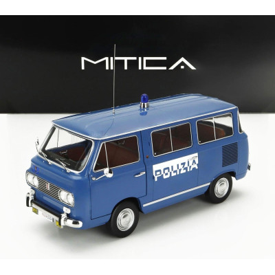 MITICA DIECAST FIAT FIAT 850 FAMILIARE POLIZIA 1970 – INTERNO BROWN - LIGHT BLUE 1/18