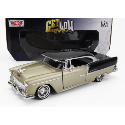 MOTOR MAX CHEVROLET BEL AIR 1955 - GOLD BLACK 1/24