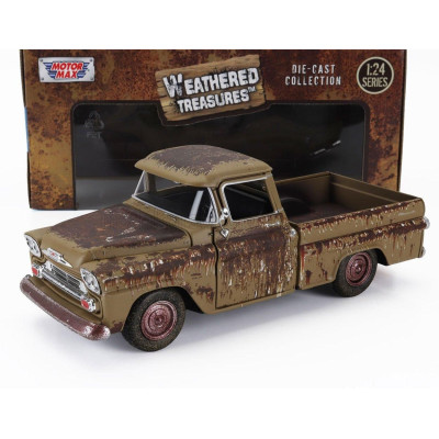 MOTOR MAX CHEVROLET APACHE PICK-UP FLEETSIDE WEATHERED TREASURE 1958 - RUGGINE - RUST 1/24