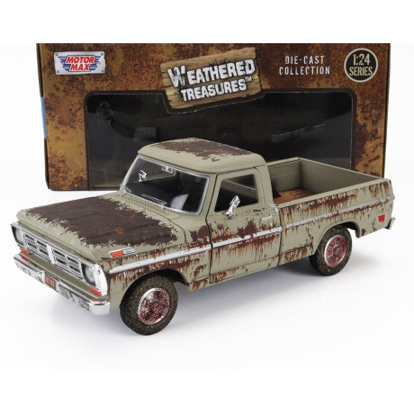 MOTOR MAX FORD USA F-100 PICK-UP WEATHERED TREASURE 1972 - RUGGINE - RUST 1/24