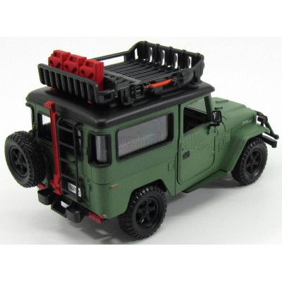 MOTOR MAX TOYOTA FJ40 LAND CRUISER HARD-TOP CLOSED OFF ROAD VERSION 1980 - MATT GREEN BLACK 1/24