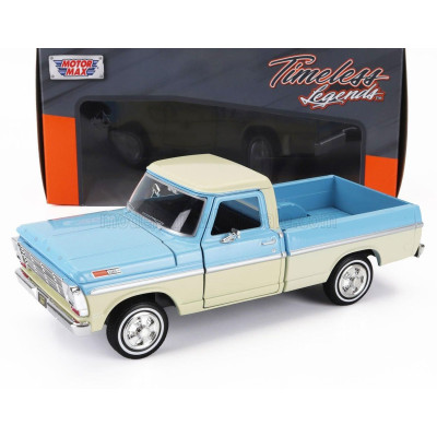 MOTOR MAX FORD USA F-100 PICK-UP 1969 - LIGHT BLUE CREAM 1/24