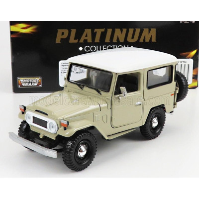 MOTOR MAX TOYOTA FJ40 LAND CRUISER HARD-TOP CLOSED 1980 - BEIGE WHITE 1/24
