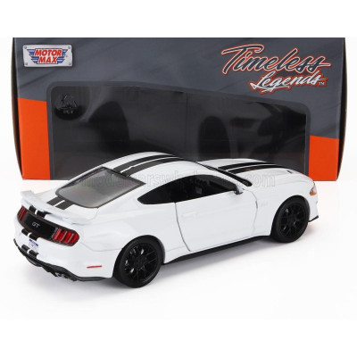 MOTOR MAX FORD USA MUSTANG GT COUPE 2018 - WHITE BLACK 1/24