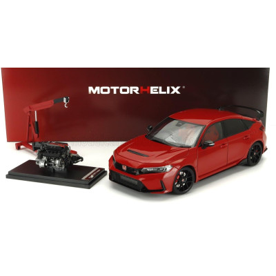 MOTORHELIX HONDA CIVIC TYPE-R (FL5) WITH ENGINE AND ACCESSORIES 2020 - RED 1/18