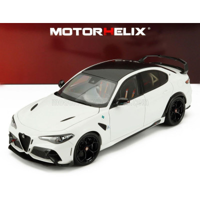 MOTORHELIX ALFA ROMEO GIULIA GTAm WITH ENGINE AND ACCESSORIES 2021 - WHITE 1/18