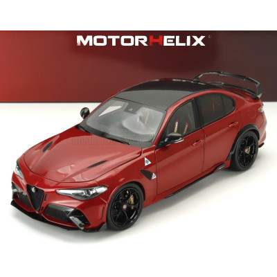 MOTORHELIX ALFA ROMEO GIULIA GTAm WITH ENGINE AND ACCESSORIES 2021 - RED MET 1/18