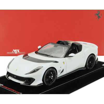 MR MODELS FERRARI 812 COMPETIZIONE A SPIDER N 16 PERSONAL CAR CHARLES LECLERC 2022 - CON VETRINA - WITH SHOWCASE - BIANCO ONDA M