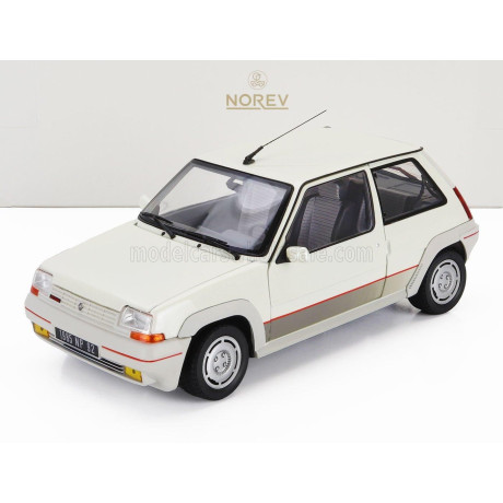 NOREV RENAULT R5 SUPERCINQUE GT TURBO PHASE I 1985 - WHITE PEARL 1/18