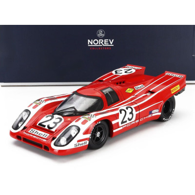 NOREV PORSCHE 917K 4.9L TEAM SALZBURG N 23 WINNER 24h LE MANS 1970 HANS HERRMANN - RICHARD ATTWOOD - RED WHITE 1/18