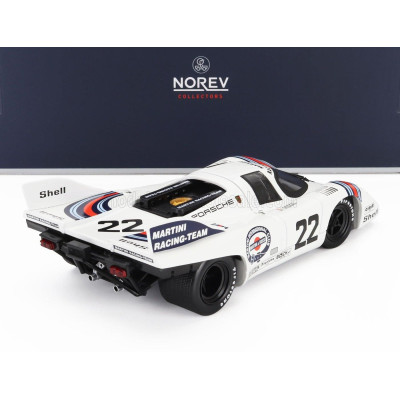 NOREV PORSCHE 917K 4.9L TEAM MARTINI RACING N 22 WINNER 24h LE MANS 1971 HELMUT MARKO - GIJS VAN LENNEP - WHITE 1/18