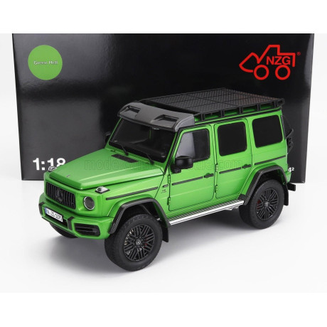 NZG MERCEDES BENZ G-CLASS G63 4x4 AMG 2023 - HELL GREEN MAGNO 1/18