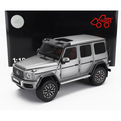 NZG MERCEDES BENZ G-CLASS G63 4x4 AMG 2023 - PLATIN MAGNO GREY 1/18