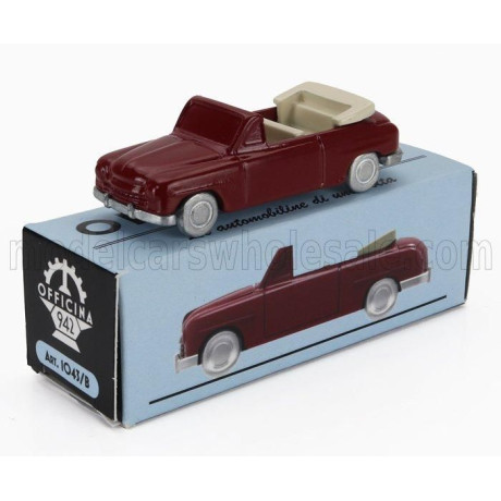OFFICINA 942 FIAT 1400 CABRIOLET OPEN 1950 - BORDEAUX 1/76