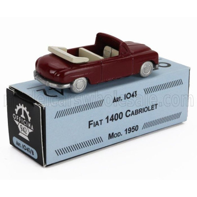 OFFICINA 942 FIAT 1400 CABRIOLET OPEN 1950 - BORDEAUX 1/76