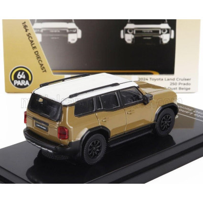 PARAGON MODELS TOYOTA LAND CRUISER SERIES 250 RHD 2024 - LIGHT BROWN WHITE 1/64