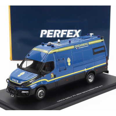 PERFEX IVECO FIAT DAILY VAN LONG GENDARMERIE PC POLICE 2024 - BLUE YELLOW 1/43