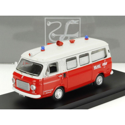 RIO MODELS FIAT 238 AMBULANCE SOS ASSOCIAZIONE VOLONTARIA 1968 - RED WHITE 1/43