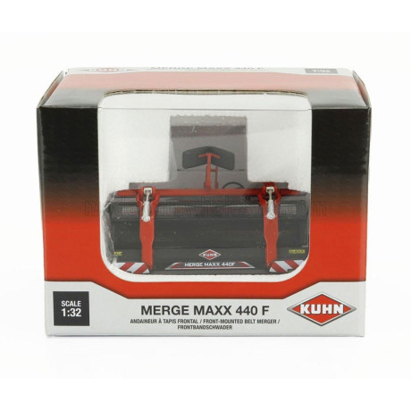ROS MODEL KUHN MERGE MAAXX 440 F - ANDANATORE A TAPPETO FRONTALE - RED SILVER BLACK 1/32