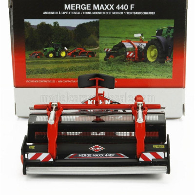 ROS MODEL KUHN MERGE MAAXX 440 F - ANDANATORE A TAPPETO FRONTALE - RED SILVER BLACK 1/32