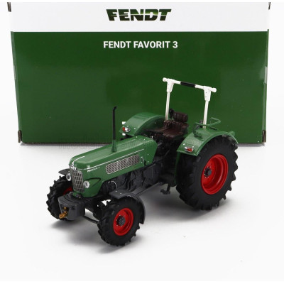 ROS MODEL FENDT FAVORIT 3 4WD TRACTOR WITH ROLLBAR 1964 - GREEN RED 1/32