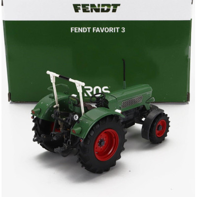ROS MODEL FENDT FAVORIT 3 4WD TRACTOR WITH ROLLBAR 1964 - GREEN RED 1/32