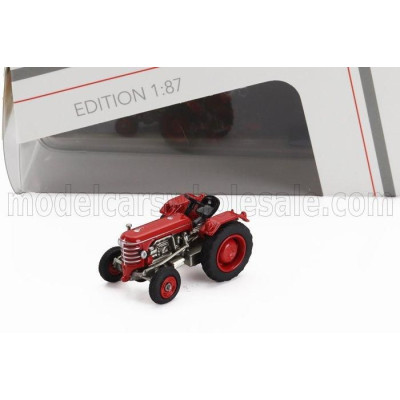 SCHUCO HURLIMANN D70 TRACTOR 1956 - RED 1/87