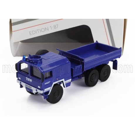 SCHUCO MAN KAT1 5t. TRUCK THW 3-ASSI 1969 - BLUE 1/87