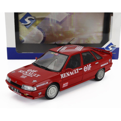 SOLIDO RENAULT R21 MKI TURBO SPEED RECORD THE VITESSE SUR GLACE 1988 - RECORD ON THE ICE - RED 1/18