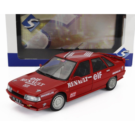 SOLIDO RENAULT R21 MKI TURBO SPEED RECORD THE VITESSE SUR GLACE 1988 - RECORD ON THE ICE - RED 1/18