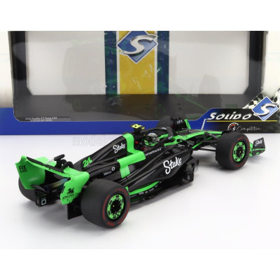 SOLIDO SAUBER F1  C44 TEAM STAKE KICK N 24 BAHRAIN GP 2024 ZHOU GUANYU - GREEN BLACK 1/18