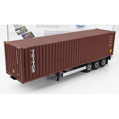 SOLIDO ACCESSORIES TRAILER FOR TRUCK - RIMORCHIO TRASPORTO CONTAINER - RED 1/24