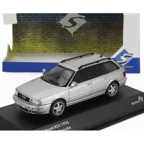 SOLIDO AUDI A4 RS2 AVANT SW STATION WAGON 1995 - POWERED BY PORSCHE - POLAR SILVER 1/43