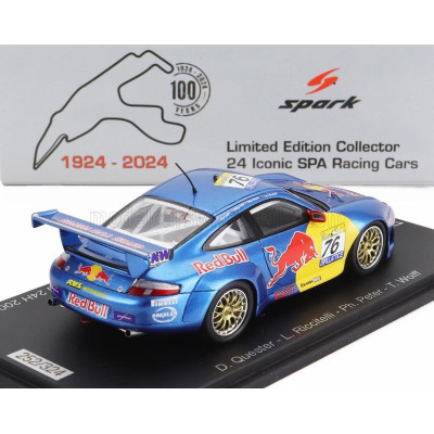 SPARK MODEL PORSCHE 911 996 GT3 R TEAM RWS MOTORSPORT N 76 24h SPA 2002 LUCA RICCITELLI - DIETER QUESTER - PHILIPP PETER - TOTO