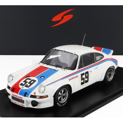 SPARK MODEL PORSCHE 911 CARRERA RSR 2.8L TEAM BRUMOS RACING N 59 WINNER 24h DAYTONA 1973 PETER GREGG - HURLEY HAYWOOD - WHITE RE
