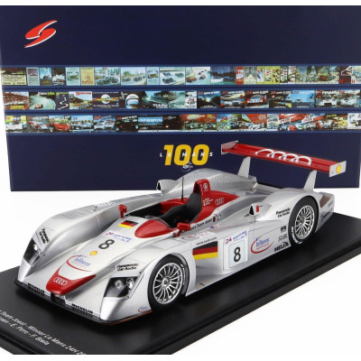 SPARK MODEL AUDI R8 3.6L TURBO V8 TEAM AUDI SPORT JOEST N 8 WINNER 24h LE MANS 2000 FRANK BIELA - TOM KRISTENSEN - EMANUELE PIRR