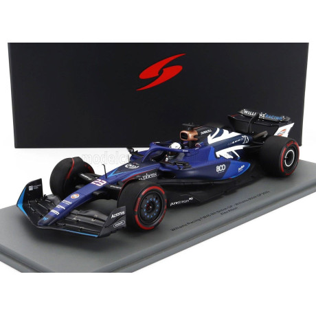SPARK MODEL WILLIAMS F1  FW45 TEAM WILLIAMS RACING N 23 (800th GP) BRITISH GP 2023 ALEXANDER ALBON - BLUE 1/18