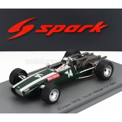 SPARK MODEL COOPER F1  T81B N 14 SOUTH AFRICAN GP 1968 BRIAN REDMAN - GREEN WHITE 1/43