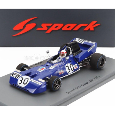 SPARK MODEL TYRRELL F1  003 N 30 WORLD CHAMPION ITALY GP 1971 JACKIE STEWART - BLUE 1/43