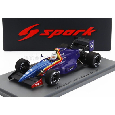 SPARK MODEL AGS F1  JH25B N 18 PRACTICE GERMAN GP 1991 FABRIZIO BARBAZZA - BLUE YELLOW BLACK 1/43