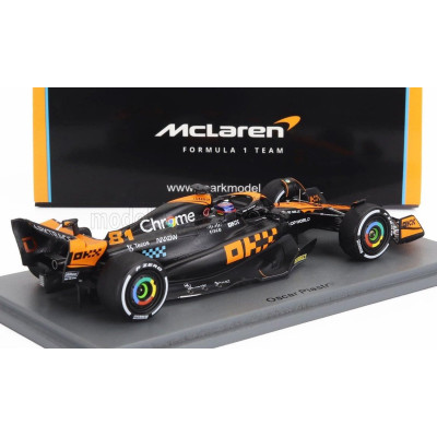 SPARK MODEL McLAREN F1  MCL60 TEAM McLAREN N 81 3rd JAPAN GP 2023 OSCAR PIASTRI - ORANGE BLUE BLACK 1/43