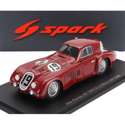 SPARK MODEL ALFA ROMEO 8C 2900B SPECIALE TOURING COUPE TEAM RAYMOND SOMMER N 19 24h LE MANS 1938 RAYMOND SOMMER - CLEMENTE BIOND