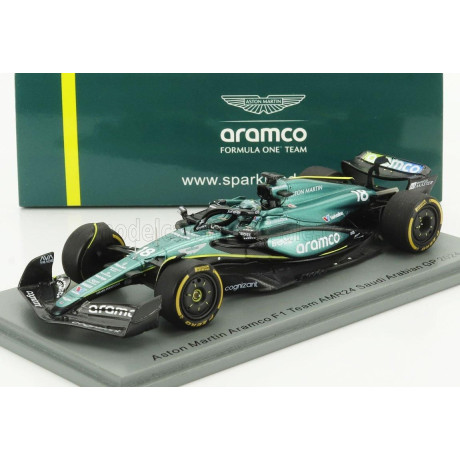 SPARK MODEL ASTON MARTIN F1  AMR24 TEAM ARAMCO COGNIZANT N 18 SAUDI ARABIA GP 2024 LANCE STROLL - GREEN BLACK 1/43