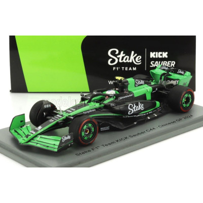 SPARK MODEL SAUBER F1  C44 TEAM STAKE KICK N 24 CHINA GP 2024 ZHOU GUANYU - GREEN BLACK 1/43