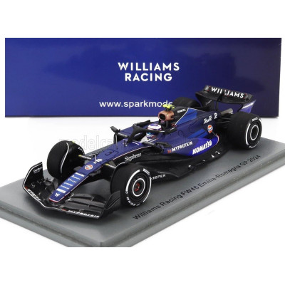SPARK MODEL WILLIAMS F1  FW46 TEAM WILLIAMS RACING N 2 EMILIA ROMAGNA ITALY GP 2024 LOGAN SARGEANT - 2 TONE BLUE 1/43